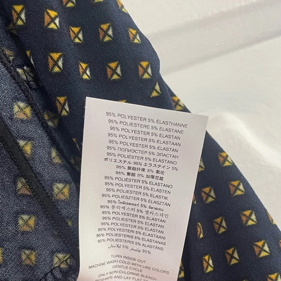 NWT Michael Michael Kors Navy Blue Printed Side Tie wide leg Jumpsuit - Picture 8 of 11